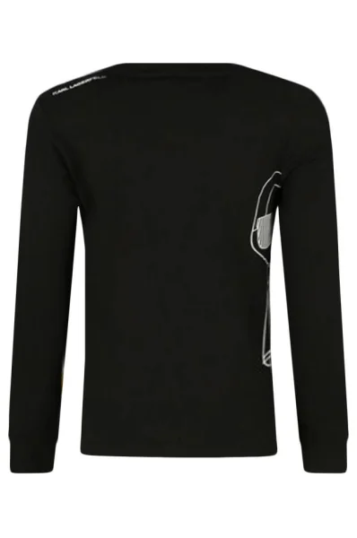 Блуза с дълъг ръкав | Regular Fit Karl Lagerfeld Kids черен